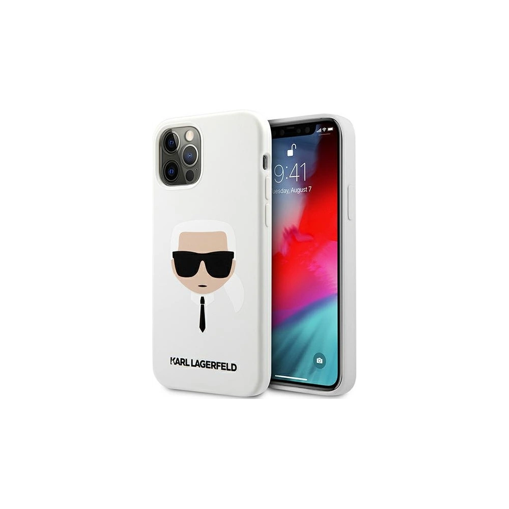 Etui Karl Lagerfeld KLHCP12MSLKHWH Apple iPhone 12/12 Pro biały/white hardcase Silicone Karl`s Head