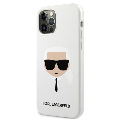 Kup Etui Karl Lagerfeld KLHCP12MSLKHWH Apple iPhone 12/12 Pro bílý/white hardcase Silicone Karl`s Head - KLD507WHT - {ean13} - Sklep Home Screen
