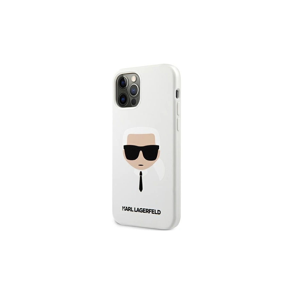 Etui Karl Lagerfeld KLHCP12MSLKHWH Apple iPhone 12/12 Pro biały/white hardcase Silicone Karl`s Head