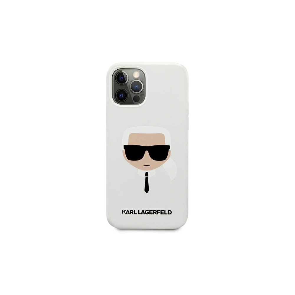 Etui Karl Lagerfeld KLHCP12MSLKHWH Apple iPhone 12/12 Pro biały/white hardcase Silicone Karl`s Head