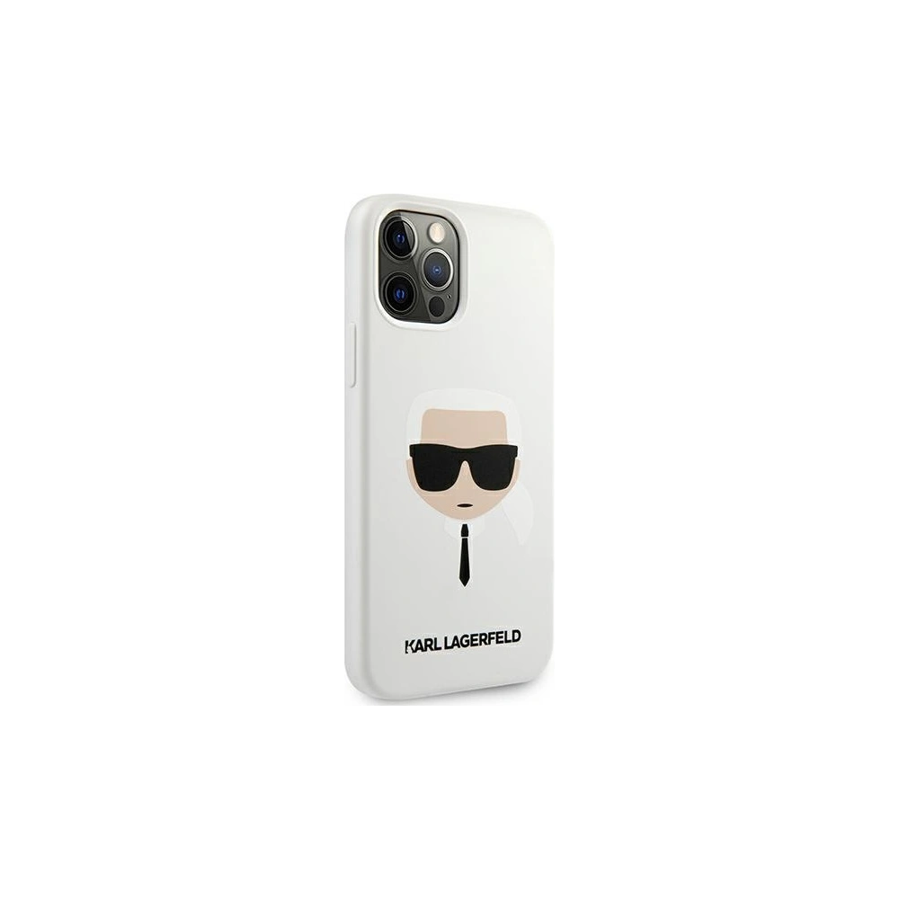 Etui Karl Lagerfeld KLHCP12MSLKHWH Apple iPhone 12/12 Pro biały/white hardcase Silicone Karl`s Head