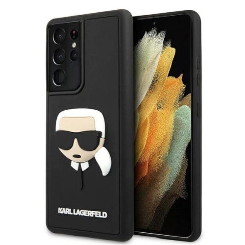 Buy Karl Lagerfeld KLHCS21LKH3DBK Samsung Galaxy S21 Ultra black hardcase 3D Rubber Karl`s Head - KLD508BLK - {ean13} - Home Screen Store Europe
