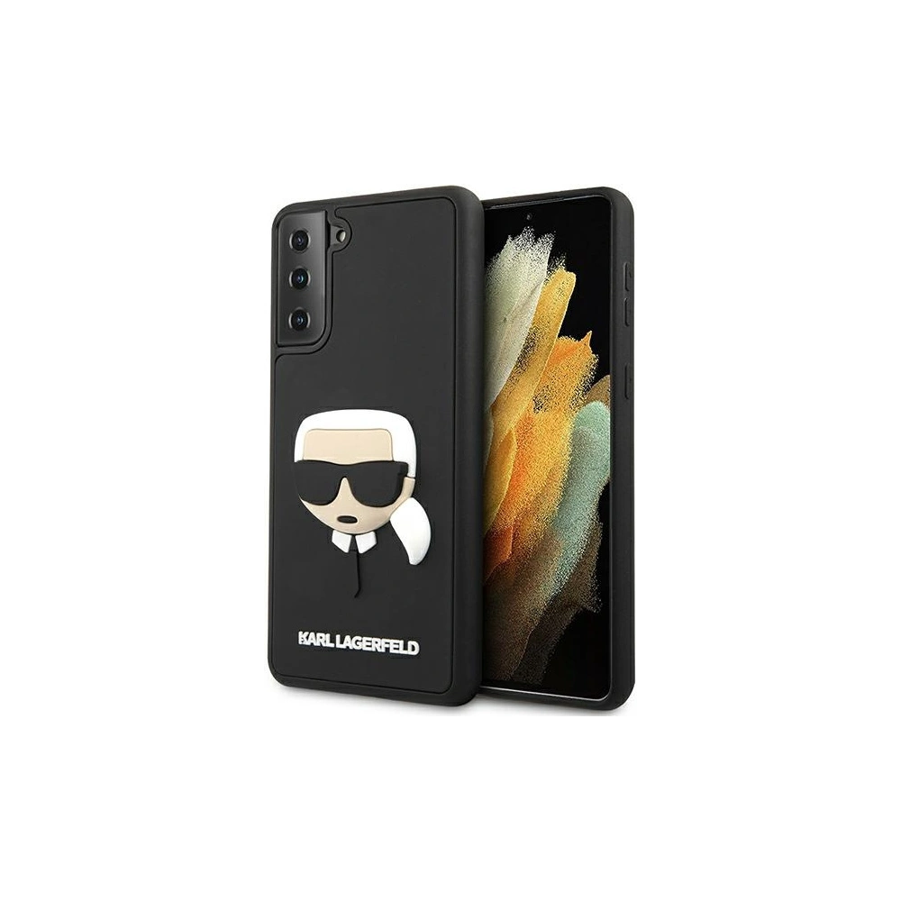 Etui Karl Lagerfeld KLHCS21MKH3DBK Samsung Galaxy S21+ Plus czarny/black hardcase 3D Rubber Karl`s Head