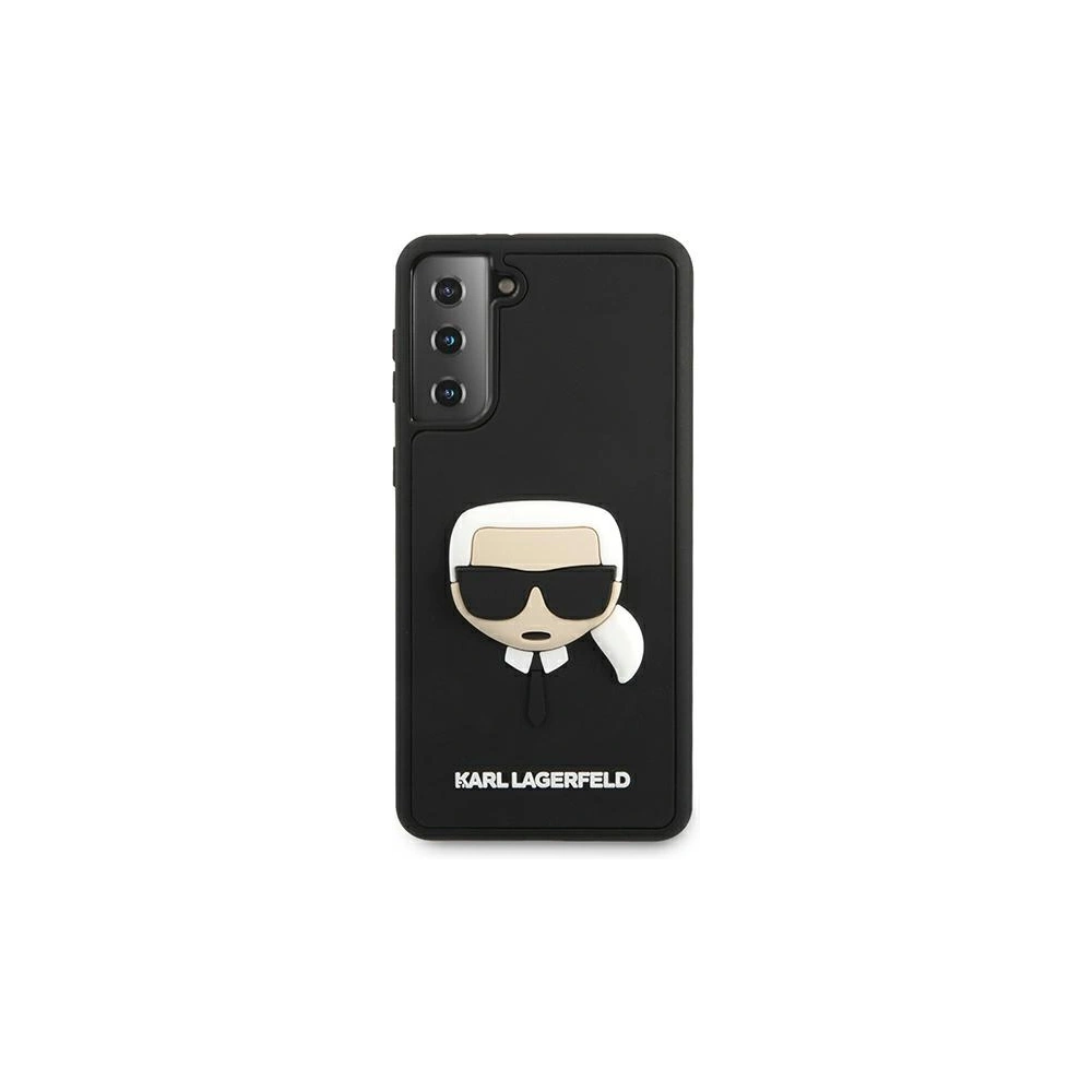 Etui Karl Lagerfeld KLHCS21MKH3DBK Samsung Galaxy S21+ Plus czarny/black hardcase 3D Rubber Karl`s Head