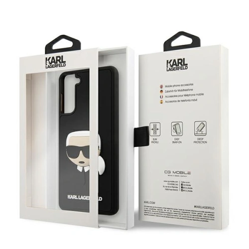 Buy Karl Lagerfeld KLHCS21MKH3DBK Samsung Galaxy S21+ Plus black hardcase 3D Rubber Karl`s Head - KLD509BLK - {ean13} - Home Screen Store Europe