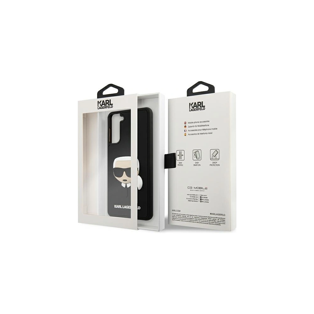 Etui Karl Lagerfeld KLHCS21MKH3DBK Samsung Galaxy S21+ Plus czarny/black hardcase 3D Rubber Karl`s Head