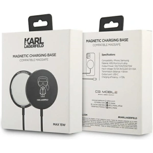 Buy Karl Lagerfeld Wireless Charger KLCBMSIKBK 15W MagSafe - KLD511 - {ean13} - Home Screen Store Europe