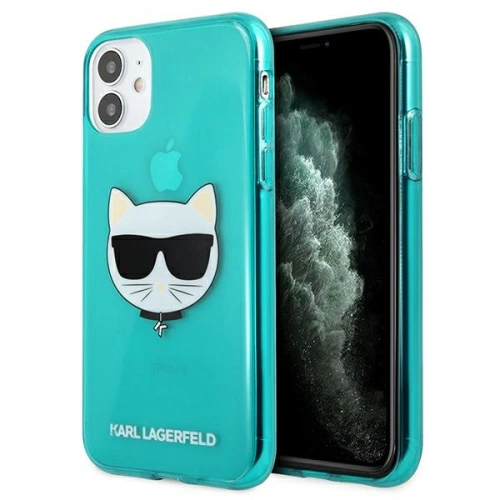 Kup Etui Karl Lagerfeld KLHCN61CHTRB Apple iPhone 11 modrý/blue hardcase Glitter Choupette Fluo - KLD512BLU - {ean13} - Sklep Home Screen