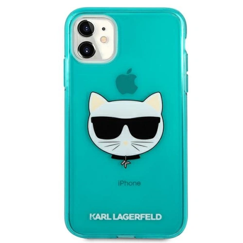 Kup Etui Karl Lagerfeld KLHCN61CHTRB Apple iPhone 11 modrý/blue hardcase Glitter Choupette Fluo - KLD512BLU - {ean13} - Sklep Home Screen