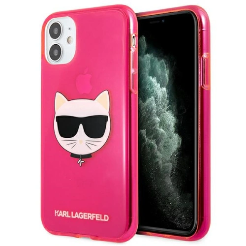 Kup Etui Karl Lagerfeld KLHCN61CHTRP Apple iPhone 11 rózsaszín/pink hardcase Glitter Choupette Fluo - KLD514PNK - {ean13} - Sklep Home Screen