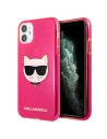 Etui Karl Lagerfeld KLHCN61CHTRP Apple iPhone 11 rózsaszín/pink hardcase Glitter Choupette Fluo