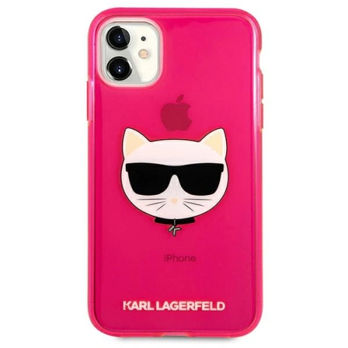 Kup Etui Karl Lagerfeld KLHCN61CHTRP Apple iPhone 11 rózsaszín/pink hardcase Glitter Choupette Fluo - KLD514PNK - {ean13} - Sklep Home Screen