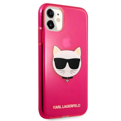 Kup Etui Karl Lagerfeld KLHCN61CHTRP Apple iPhone 11 rózsaszín/pink hardcase Glitter Choupette Fluo - KLD514PNK - {ean13} - Sklep Home Screen