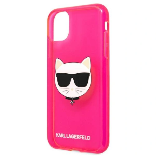 Kup Etui Karl Lagerfeld KLHCN61CHTRP Apple iPhone 11 rózsaszín/pink hardcase Glitter Choupette Fluo - KLD514PNK - {ean13} - Sklep Home Screen