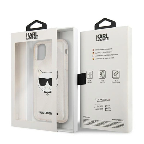 Kup Karl Lagerfeld Apple Tasche KLHCN61CHTUGLGO iPhone 11 gold/gold Hartschale Glitter Choupette - KLD515GLD - {ean13} - Sklep Home Screen