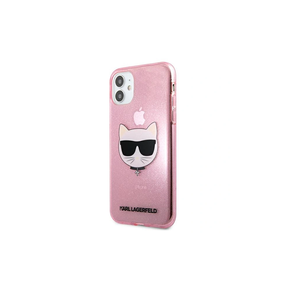 Etui Karl Lagerfeld KLHCN61CHTUGLP Apple iPhone 11 różowy/pink hardcase Glitter Choupette