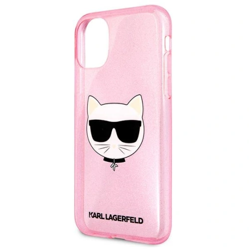Kup Karl Lagerfeld Apple Tasche KLHCN61CHTUGLP iPhone 11 rosa/rosa Hartschalenetui Glitter Choupette - KLD516PNK - {ean13} - Sklep Home Screen