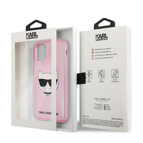 Kup Etui Karl Lagerfeld KLHCN61CHTUGLP Apple iPhone 11 rózsaszín/pink hardcase Glitter Choupette - KLD516PNK - {ean13} - Sklep Home Screen