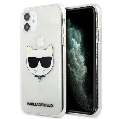 Kup Etui Karl Lagerfeld KLHCN61CHTUGLS Apple iPhone 11 argintiu/silver hardcase Glitter Choupette - KLD517SLV - {ean13} - Sklep Home Screen