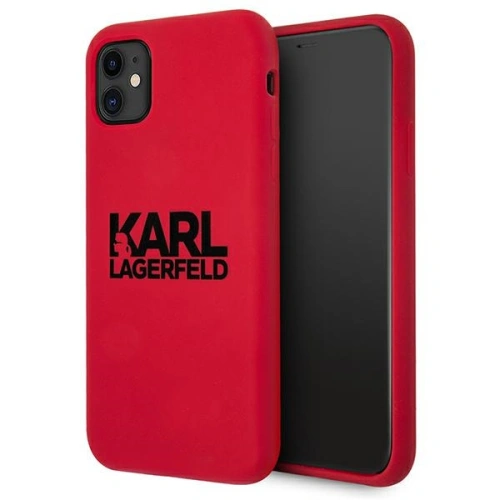 Kup Etui Karl Lagerfeld KLHCN61SLKLRE Apple iPhone 11 Szilikon Stack Logo piros/red - KLD519RED - {ean13} - Sklep Home Screen