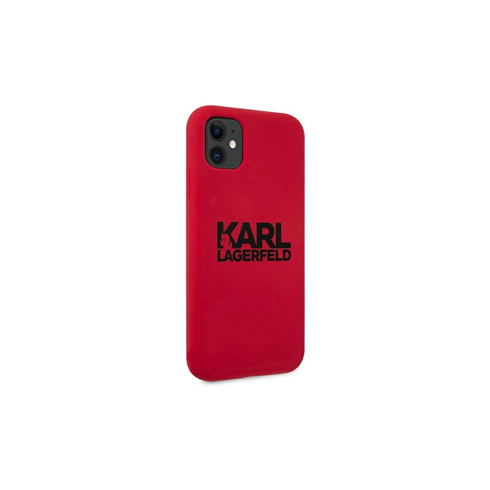 Etui Karl Lagerfeld KLHCN61SLKLRE Apple iPhone 11 Silicone Stack Logo czerwony/red