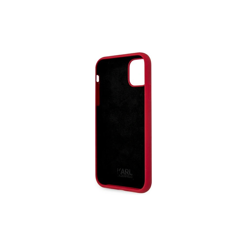 Etui Karl Lagerfeld KLHCN61SLKLRE Apple iPhone 11 Silicone Stack Logo czerwony/red