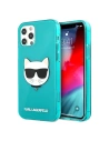 Etui Karl Lagerfeld KLHCP12LCHTRB Apple iPhone 12 Pro Max niebieski/blue hardcase Glitter Choupette Fluo