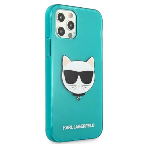 Kup Etui Karl Lagerfeld KLHCP12LCHTRB Apple iPhone 12 Pro Max niebieski/blue hardcase Glitter Choupette Fluo - KLD520BLU - {ean13} - Sklep Home Screen