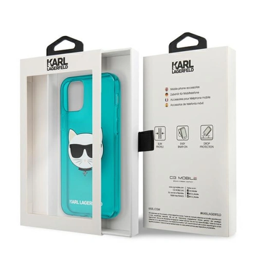 Kup Etui Karl Lagerfeld KLHCP12LCHTRB Apple iPhone 12 Pro Max niebieski/blue hardcase Glitter Choupette Fluo - KLD520BLU - {ean13} - Sklep Home Screen
