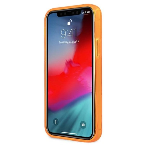 Kup Etui Karl Lagerfeld KLHCP12LCHTRO Apple iPhone 12 Pro Max pomarańczowy/orange hardcase Glitter Choupette Fluo - KLD521ORG - {ean13} - Sklep Home Screen