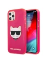 Karl Lagerfeld Apple Tasche KLHCP12LCHTRP iPhone 12 Pro Max rosa/rosa Hartschalenetui Glitter Choupette Fluo