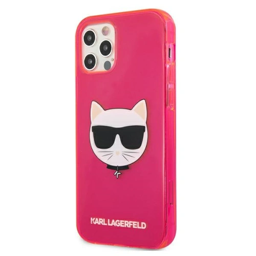 Kup Karl Lagerfeld Apple Tasche KLHCP12LCHTRP iPhone 12 Pro Max rosa/rosa Hartschalenetui Glitter Choupette Fluo - KLD522PNK - {ean13} - Sklep Home Screen