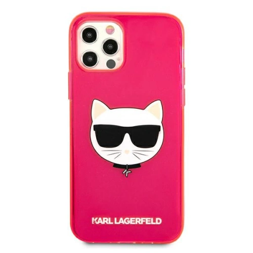 Kup Karl Lagerfeld Apple Tasche KLHCP12LCHTRP iPhone 12 Pro Max rosa/rosa Hartschalenetui Glitter Choupette Fluo - KLD522PNK - {ean13} - Sklep Home Screen