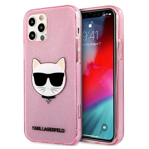 Kup Etui Karl Lagerfeld KLHCP12LCHTUGLP Apple iPhone 12 Pro Max roz/pink hardcase Glitter Choupette - KLD524PNK - {ean13} - Sklep Home Screen
