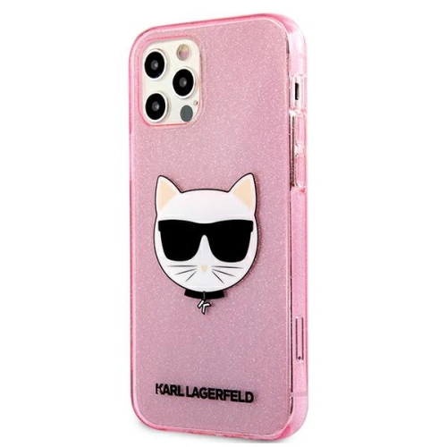 Kup Karl Lagerfeld Apple Tasche KLHCP12LCHTUGLP iPhone 12 Pro Max rosa/rosa Hartschalenetui Glitter Choupette - KLD524PNK - {ean13} - Sklep Home Screen