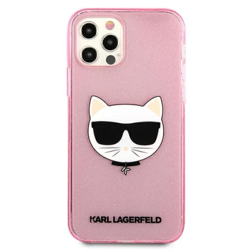 Kup Karl Lagerfeld Apple Tasche KLHCP12LCHTUGLP iPhone 12 Pro Max rosa/rosa Hartschalenetui Glitter Choupette - KLD524PNK - {ean13} - Sklep Home Screen