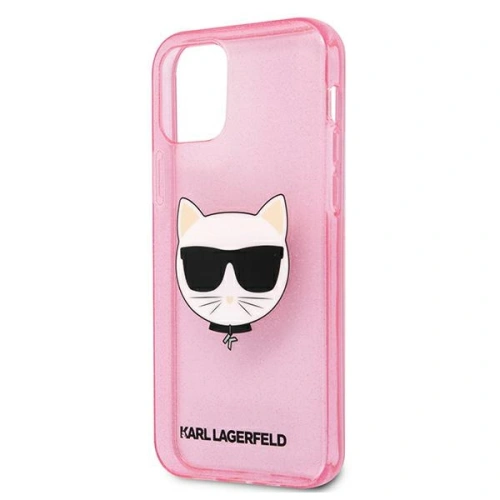 Kup Karl Lagerfeld Apple Tasche KLHCP12LCHTUGLP iPhone 12 Pro Max rosa/rosa Hartschalenetui Glitter Choupette - KLD524PNK - {ean13} - Sklep Home Screen
