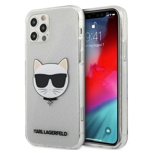 Kup Etui Karl Lagerfeld KLHCP12LCHTUGLS Apple iPhone 12 Pro Max argintiu/silver hardcase Glitter Choupette - KLD525SLV - {ean13} - Sklep Home Screen