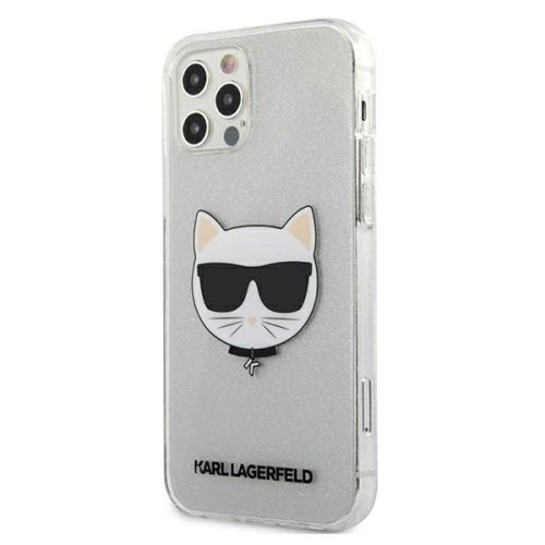 Kup Etui Karl Lagerfeld KLHCP12LCHTUGLS Apple iPhone 12 Pro Max srebrny/silver hardcase Glitter Choupette - KLD525SLV - {ean13} - Sklep Home Screen