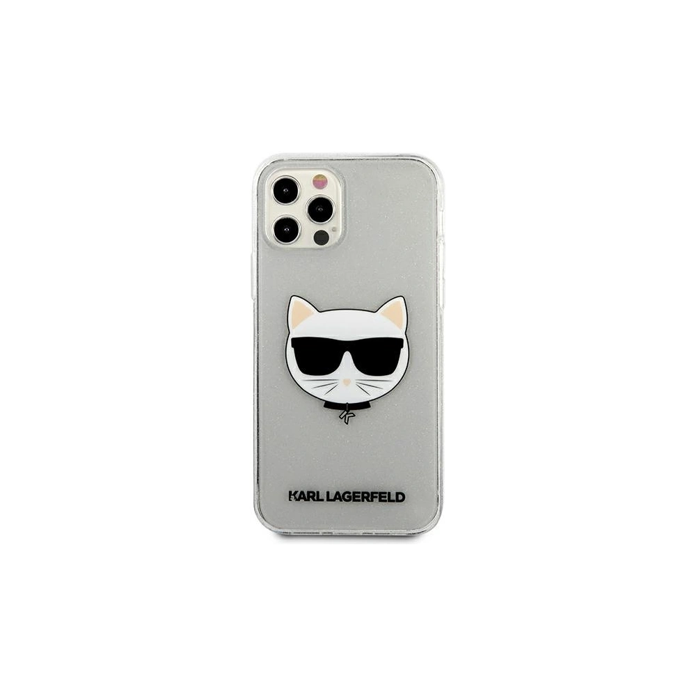 Etui Karl Lagerfeld KLHCP12LCHTUGLS Apple iPhone 12 Pro Max srebrny/silver hardcase Glitter Choupette