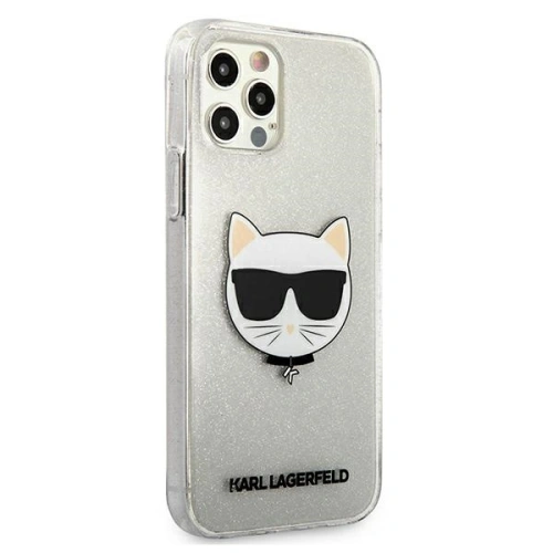 Kup Etui Karl Lagerfeld KLHCP12LCHTUGLS Apple iPhone 12 Pro Max srebrny/silver hardcase Glitter Choupette - KLD525SLV - {ean13} - Sklep Home Screen