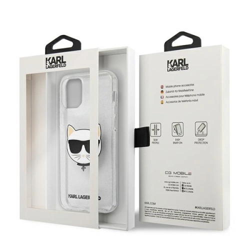 Kup Etui Karl Lagerfeld KLHCP12LCHTUGLS Apple iPhone 12 Pro Max srebrny/silver hardcase Glitter Choupette - KLD525SLV - {ean13} - Sklep Home Screen