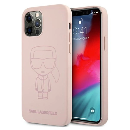 Kup Karl Lagerfeld Apple Tasche KLHCP12LSILTTPI iPhone 12 Pro Max Silikon Ikonik Outline rosa/rosa - KLD526PNK - {ean13} - Sklep Home Screen