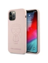 Etui Karl Lagerfeld KLHCP12LSILTTPI Apple iPhone 12 Pro Max szilikon Ikonik Outline rózsaszín/pink