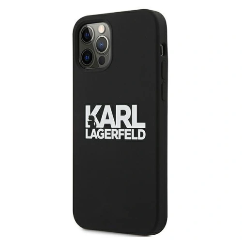 Kup Karl Lagerfeld Apple Tasche KLHCP12LSLKLRBK iPhone 12 Pro Max Silikon Stack Logo schwarz/schwarz - KLD527BLK - {ean13} - Sklep Home Screen