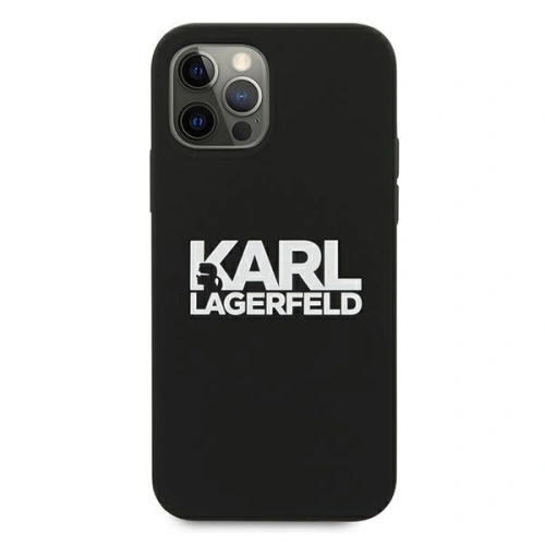 Kup Karl Lagerfeld Apple Tasche KLHCP12LSLKLRBK iPhone 12 Pro Max Silikon Stack Logo schwarz/schwarz - KLD527BLK - {ean13} - Sklep Home Screen