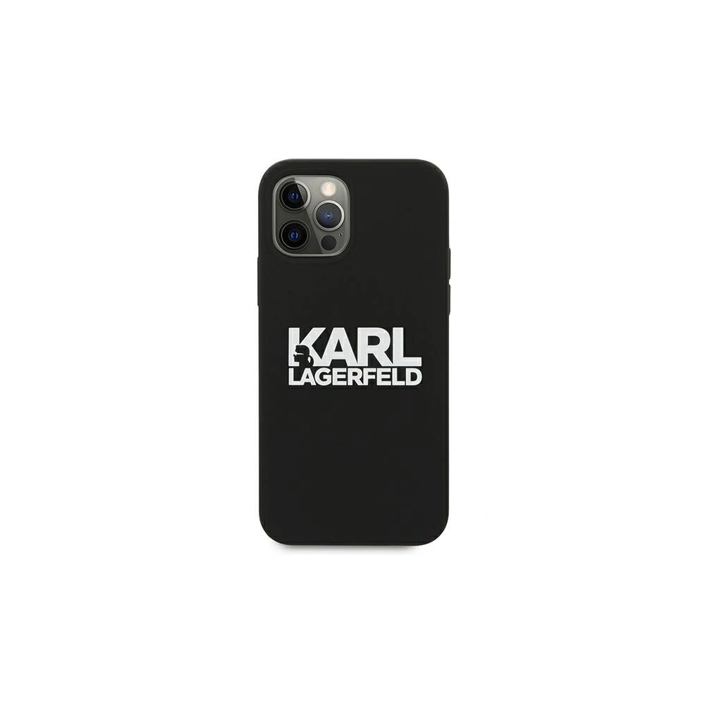 Etui Karl Lagerfeld KLHCP12LSLKLRBK Apple iPhone 12 Pro Max Silicone Stack Logo czarny/black