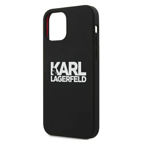 Kup Karl Lagerfeld Apple Tasche KLHCP12LSLKLRBK iPhone 12 Pro Max Silikon Stack Logo schwarz/schwarz - KLD527BLK - {ean13} - Sklep Home Screen