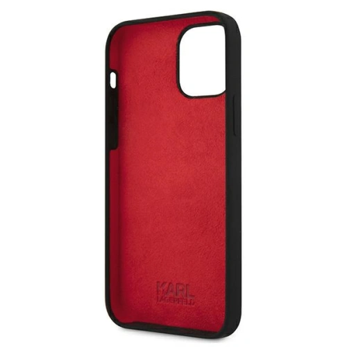 Kup Karl Lagerfeld Apple Tasche KLHCP12LSLKLRBK iPhone 12 Pro Max Silikon Stack Logo schwarz/schwarz - KLD527BLK - {ean13} - Sklep Home Screen