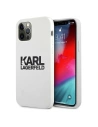 Etui Karl Lagerfeld KLHCP12LSLKLWH Apple iPhone 12 Pro Max Silicone Stack Logo biały/white